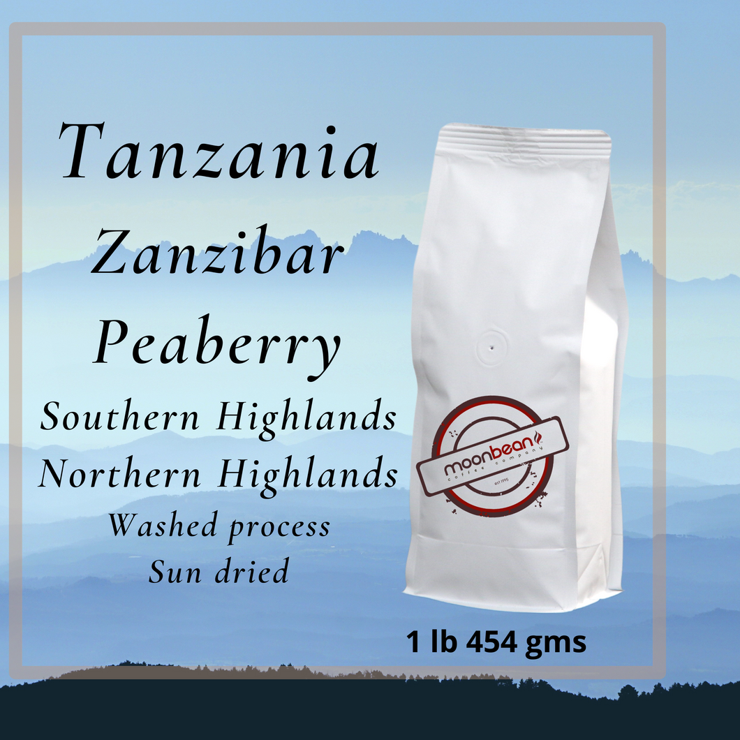 Tanzania Zanzibar Peaberry Plus - Single Origin, Fully Washed, Light to Medium Roast