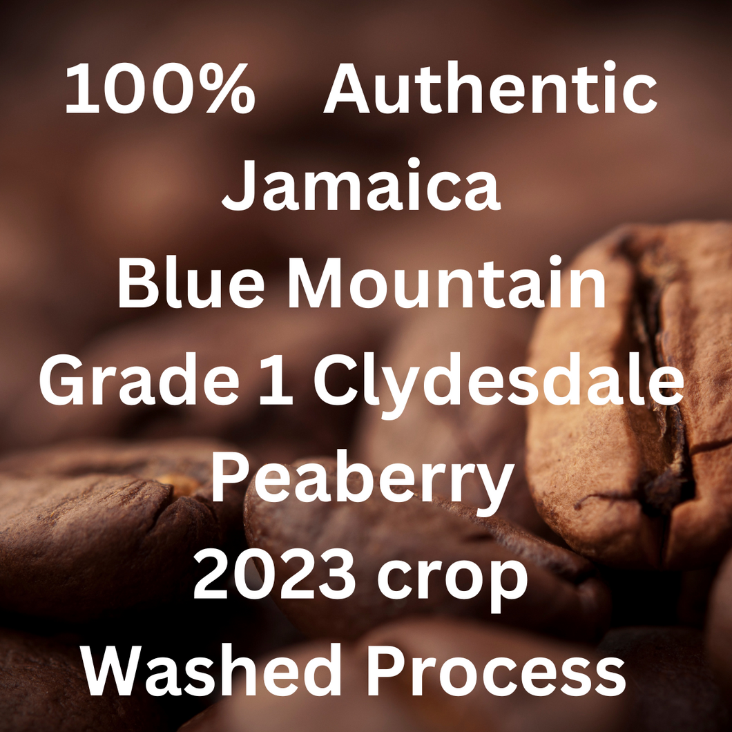 Jamaica Blue Mountain, Clydesdale Estate - Grade 1, Peaberry, Fully-Washed, Medium Roast